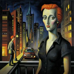 cyberpunk city nightlife by giorgio de chirico