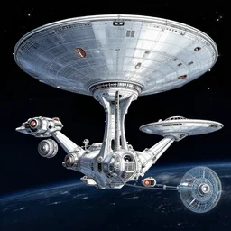 a technical schematic of the star ship enterprise