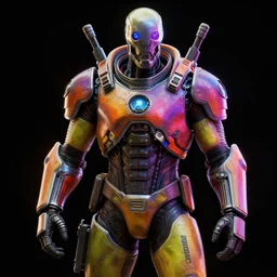 Fallout Skynet Concept Art, vibrant colors, 8k photorealistic, black background, HD, high details, trending on artstation