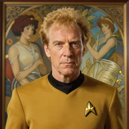 cute star trek officer gene wilder, natural lighting, path traced, highly detailed, high quality, digital painting, by don bluth and ross tran and studio ghibli and alphonse mucha, artgerm