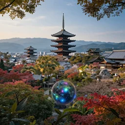 Cosmology of Kyoto landscape, 8K, trending on artstation
