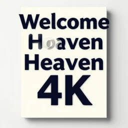 a poster with text that says Welcome to Heaven 4k, trending on artstation