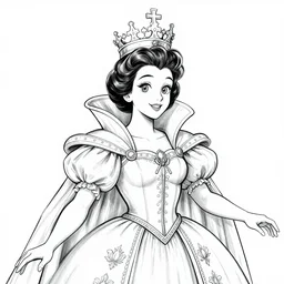 lich queen  wearing a crown 1930 cartoon illustration, black and white, lineart, detailed technical drawing, digital art, 8k resolution, anime style, wide angle