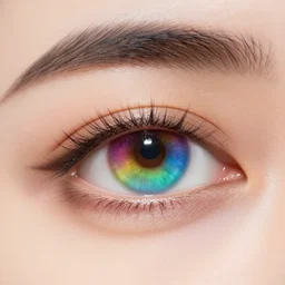 rainbow - colored multichromatic eyes