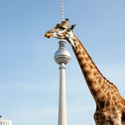 A giraffe as high as the Berlin TV tower