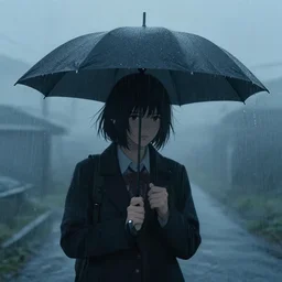 霧雨 in the style of yoji shinkawa