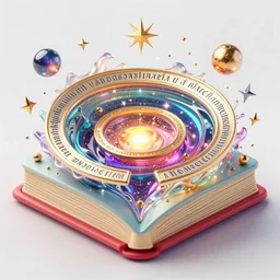 symmetry!! tiny cute an magic book, liquid containing mysterious magic, intricate, surge round ， decoration with inscriptions in secret silver, middle ages ， light dust inside, in the darkabstract, artstation, greg rutkowski, dan mumford, wlop, beeple, bright colors ， octane render