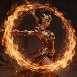 fire dancer, deep focus, d & d, fantasy, intricate, elegant, highly detailed, digital painting, artstation, concept art, matte, sharp focus, illustration, hearthstone,
