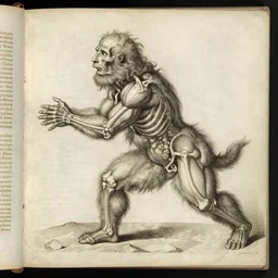 griffin, an anatomy drawing, skeleton structure, dissection sketch, a folio Leonardo da Vinci's Anatomical manuscript A, very detailed, historical, accurate,