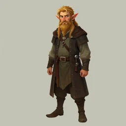 illustration. matte painting of single halfling. Elf. Fairy. Portrait. Dwarve. craig mullins. ArtStation