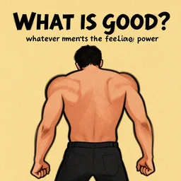 What is good? whatever augments the feeling of power, power itself, the will to power in man