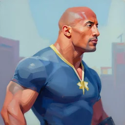 greg manchess portrait painting of fierce foundation aka dwayne the rock johnson from fortnite as overwatch character, medium shot, asymmetrical, profile picture, organic painting, sunny day, matte painting, bold shapes, hard edges, street art, trending on artstation, by huang guangjian, gil elvgren, ruan jia, greg rutkowski, gaston bussiere