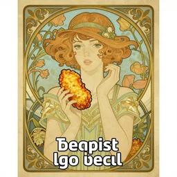 deep fried meme in art nouveau style