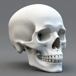 abstract 3D Object of a skull from a blender render