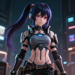 an anime key visual portrait of a feamle dieselpunk cyber warrior, tzuyu from twice, by tian zi / wlop / ayanamikodon, artstation : 1. 7, cinematic lights, thomas kinkade, 4 k octane render, artstation, pinterest