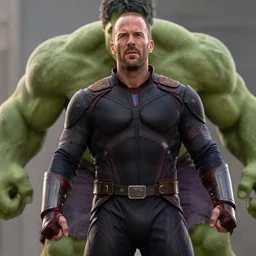 jason statham as the hulk from avengers infinity war, action film still, details, cinematic lighting, imax