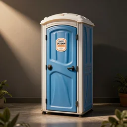 a portapotty themed littlest pet shop set