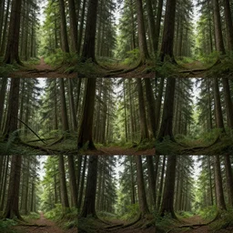 collage of forests, highly detailed, photorealistic, face symmetry, digital art by wlop, artgerm, artstation, 8 k