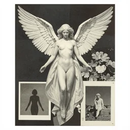 seraphim, mixed media, collage, 9 0 s, by rinko kawauchi