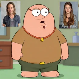 another trick : a real person, whose photo was used as reference in designing peter griffin
