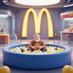 old man at futuristic mcdonalds ball pit 4k award winmimg
