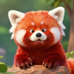 trump as a red panda in the style of zootopia