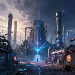 a beautiful very detailed illustration of industrial architecture basement by toyo ito, tundra nature laser at night morning sun apocalyptic retro galactic tron postcyberpunk uv light futuristic, archdaily, wallpaper, highly detailed, trending on artstation.