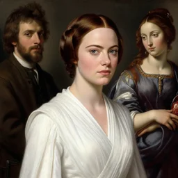 emma stone as princess leia in star wars, by william bouguereau and sandro botticelli