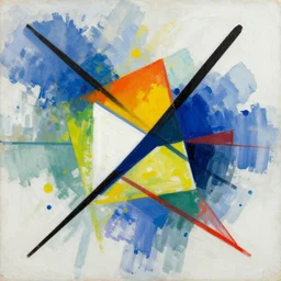 an abstract artwork, Vaserely, Kandinsky, Mondrian