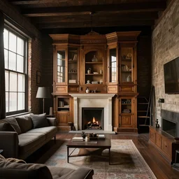 A cozy old victorian loft by Greg ruthkowski and Craig mullins, cinematic and atmospheric lighting, very coherent, highly detailed