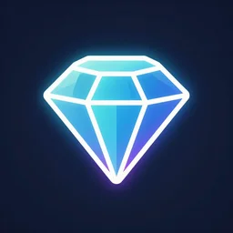 isometric glowing diamond logo, vector art, artstation, neon, digital illustration, 8 k trending on artstation, colorful