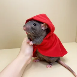A red riding hoodrat