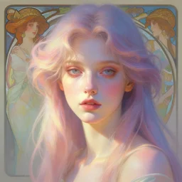 the psychopath girl portrait art by artgerm and greg rutkowski and alphonse mucha, trending on artstation, cinematic light, pastel colors, volumetric shading, high radiosity dull skin, global illumination, radiant light, soft light, soft color dodge, subsurface scattering