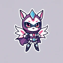 cute miss mascot na © ma © lios na © ma © lios pyroar super hero sticker art, cronobreaker, beeple game icon