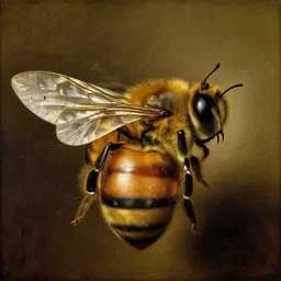 human bee chimera by leonardo da vinci painting classical art impressionist masterpiece