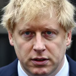 boris johnson close up of face, accurate features