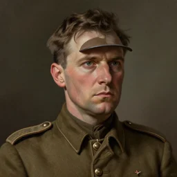 portrait of a wwi british army officer, male, detailed face, first world war, 2 0 th century, highly detailed, cinematic lighting, digital art painting by greg rutkowski