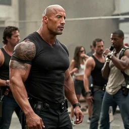 dwayne johnson as john macintyre in diehard film, box office scene