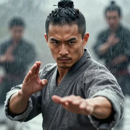 concept art of closeup martial arts master by 司 机, 橡 树 山 雨, 黄 凤 年 啊, ruo xin, rongzhen luo, fenghua zhong, ruan jia. fine details, trending on artstation.