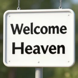 a sign that says welcome to heaven