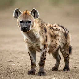 a feline hyena - cat - hybrid, animal photography