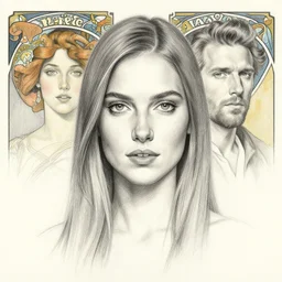 hyperrealist pencil portrait sketch of yvonne strahovski by david malan and alphonse mucha, fantasy art, drawing, dynamic lighting, artstation, poster, volumetric lighting, very detailed faces, 4 k, award winning