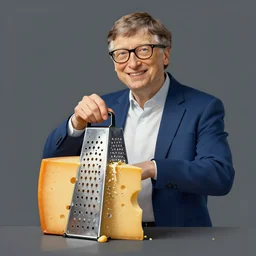 bill gates as cheese! being grated hyper detailed, digital art, artstation