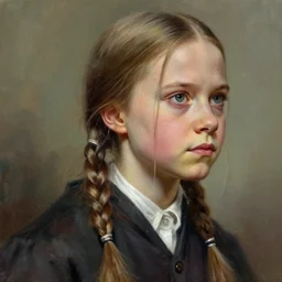 voldemort greta thunberg blend digital painting, extremely detailed, 4 k, intricate, brush strokes, mark arian, artgerm, bastien lecouffe - deharme