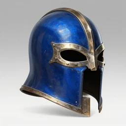 Beautiful Blue Armet Helmet, rpg, digital art, skyrim,  trending on ArtStation