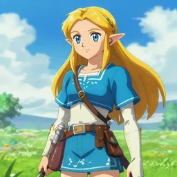 zelda in the style of masamune shirow