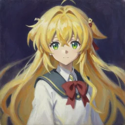 flandre from touhou, by ross tran, oil on canvas