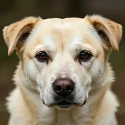 a high resolution hallucination of a creepy dog face