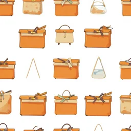 hermes repeating pattern vector illustration in style of anime