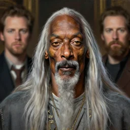 snoop dogg as gandalf, luxury portrait, art by artgerm, wlop, loish, ilya kuvshinov, 8 k hyperrealistic, hyperdetailed, beautiful lighting, detailed background, depth of field, symmetrical face, painting, soft strokes